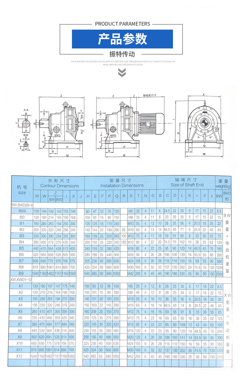 摆线针轮减速机bwd4-59-5.5 齿轮减速机x7 b5 x8行星减速机-阿里巴巴