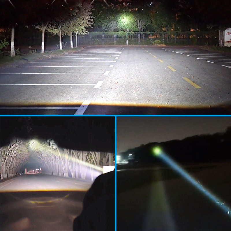 Double Direct LED Laser Lens Car Headlight Led Double Light Lens Super Bright High Power Lens Modification