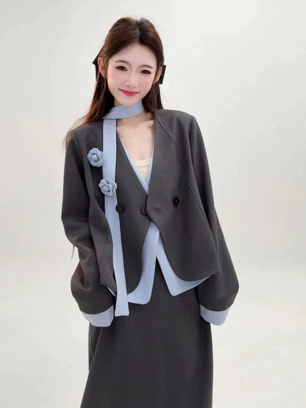 法式设计感复古日常可穿气质时尚休闲2025年春秋季时尚新款套装