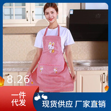 IB9B批发围裙女背带款厨房家用透气可爱新款时尚做饭工作罩衣半身