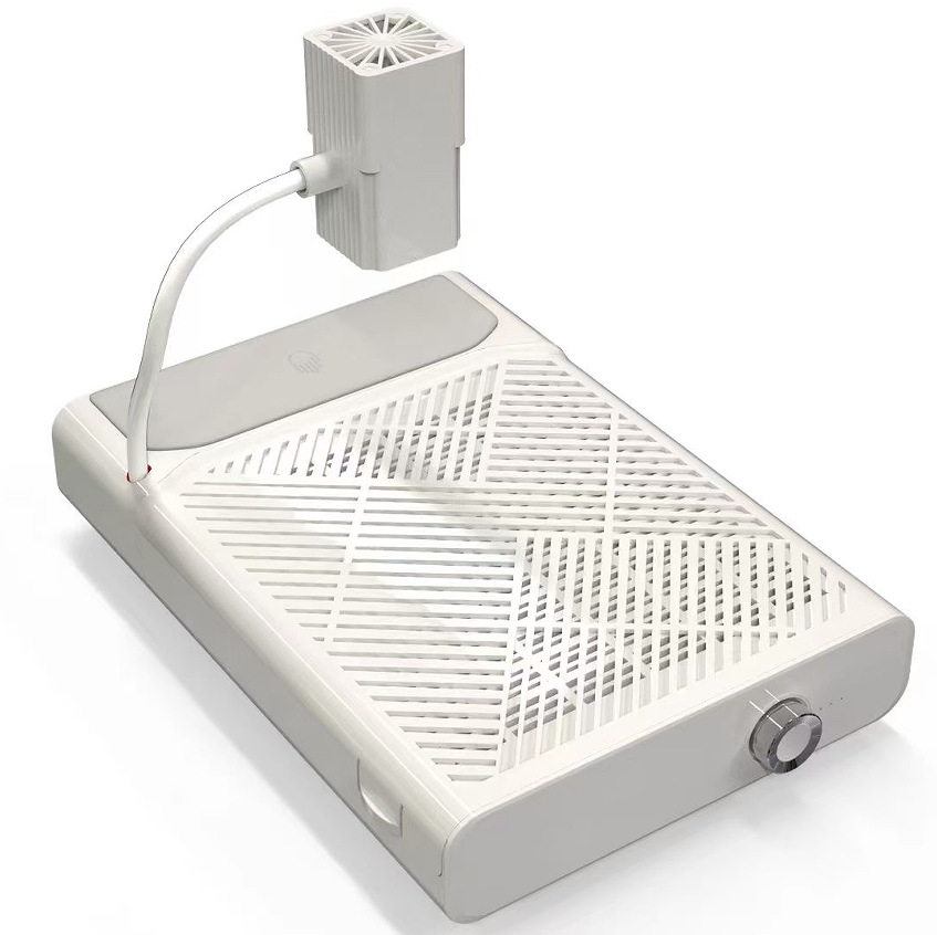 美甲吸尘器新款双风扇大功率日式充电低噪音指甲吸尘机过滤网照明