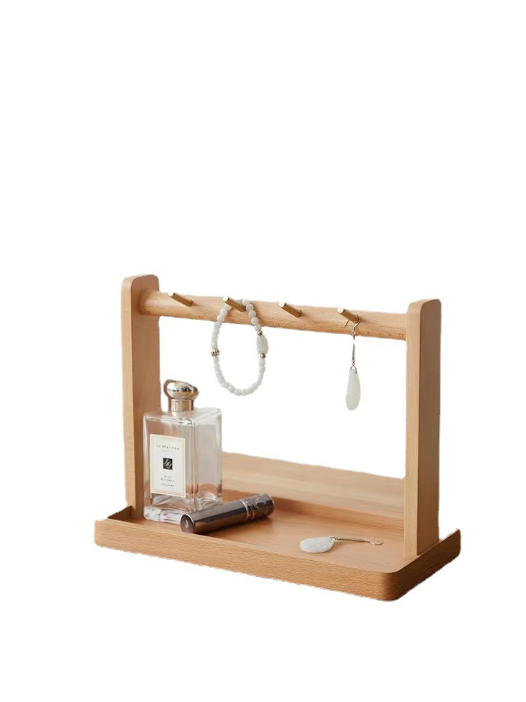 Wooden Hallway Key Holder Household Desk If Hook Organizing Rack Creative Solid Wood Desktop Decoration Wholesale