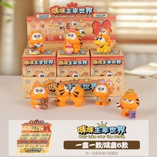 抖音爆款动画周边萌趣咪咪创意潮玩手工树脂盲盒摆件儿童节日礼品