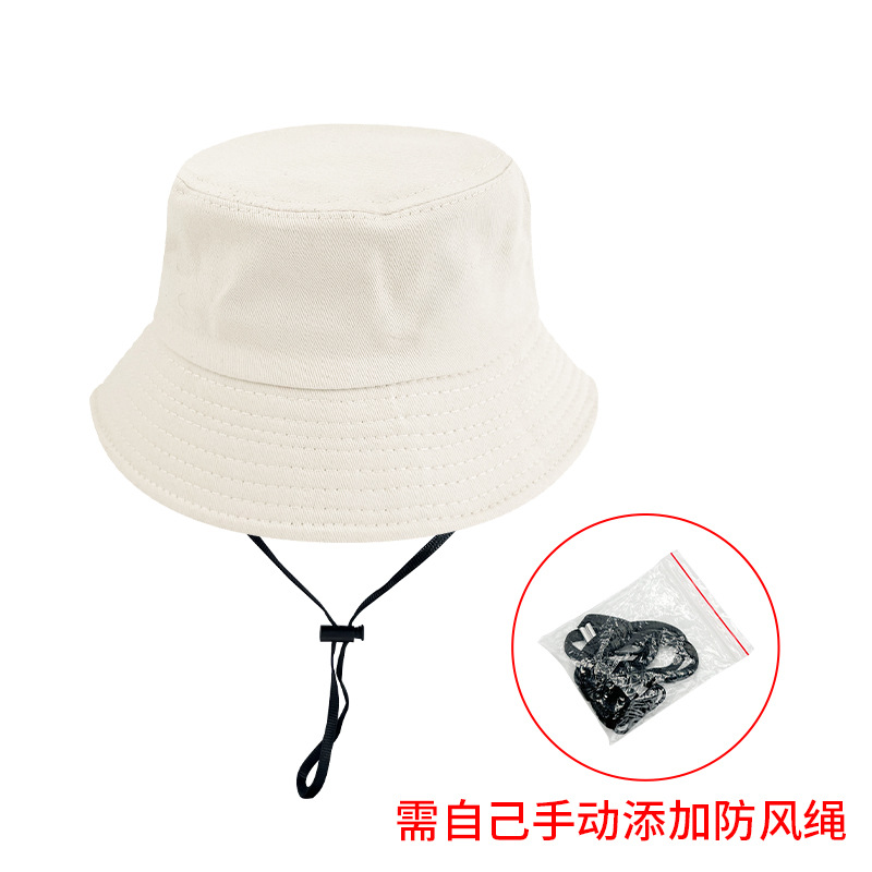 Pure Cotton Children's Bucket Hat Custom Solid Color Light Board Parent-Child Bucket Hat European and American Male and Female Baby Adjustable Children Hat