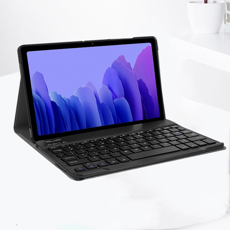 适用三星平板保护套tab a7键盘皮套s7 fe保护壳s6 lite黑色t500