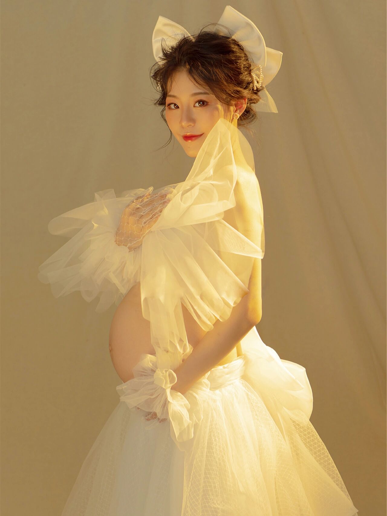 孕妇照服装22展会新款拍摄唯美公主白纱影楼婚纱妇拍照写真衣服装