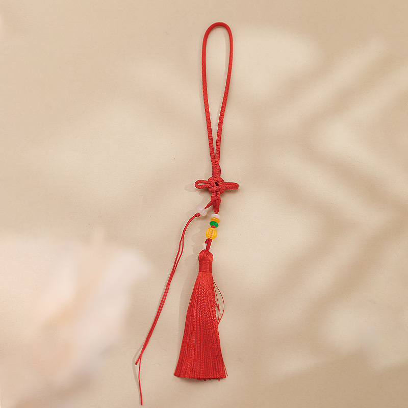 Chinese Knot Hand Toy String Tassel Fringe Sachet Sachet Beeswax Agate Jade Crafts DIY Lanyard Factory Wholesale