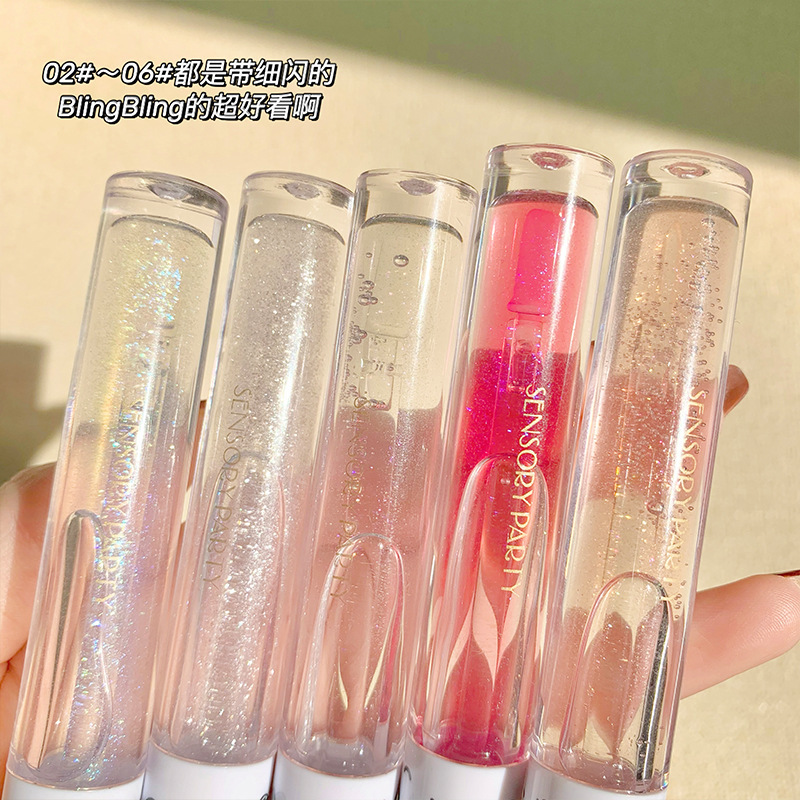 Cute Claw Water Light Mirror Lip Gloss Colorless Lip Care Oil Moisturizing and Nourishing Student Toot Glass Lip Niche Cheap Lip Lacquer