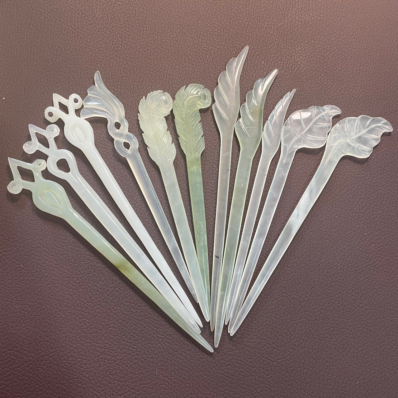 岫玉发簪玉石发钗 玉簪子 产地辽宁岫岩产地厂家批发直销