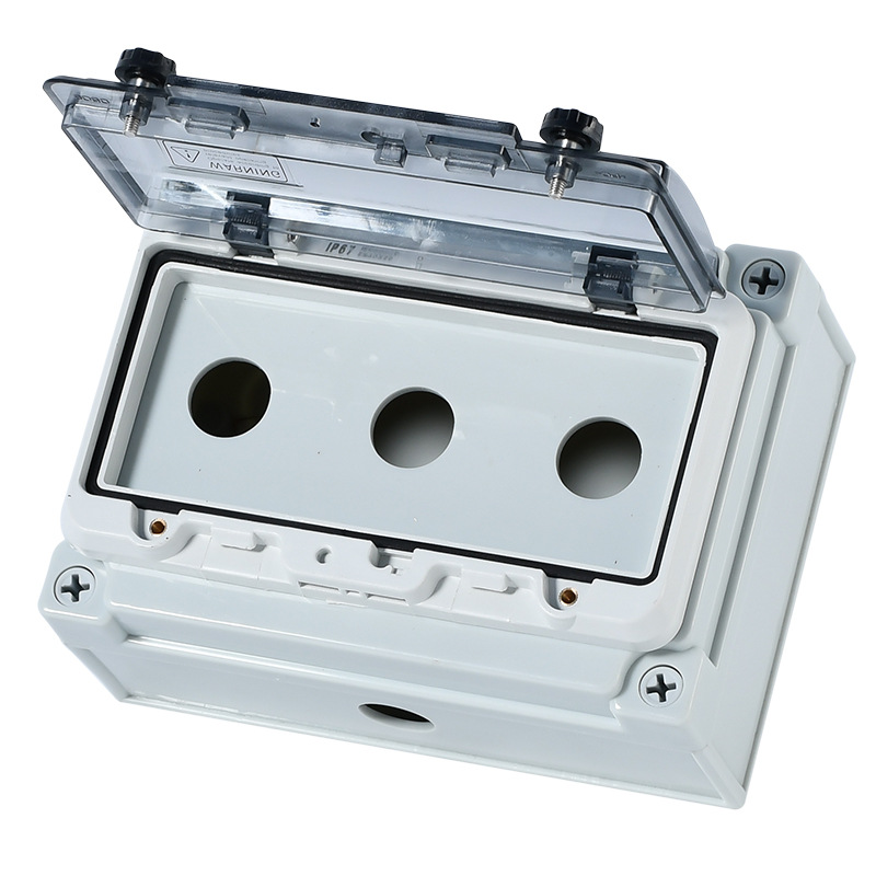 户外防水盒按钮开关控制盒ip67复位紧停止急停启动盒室内外接线盒