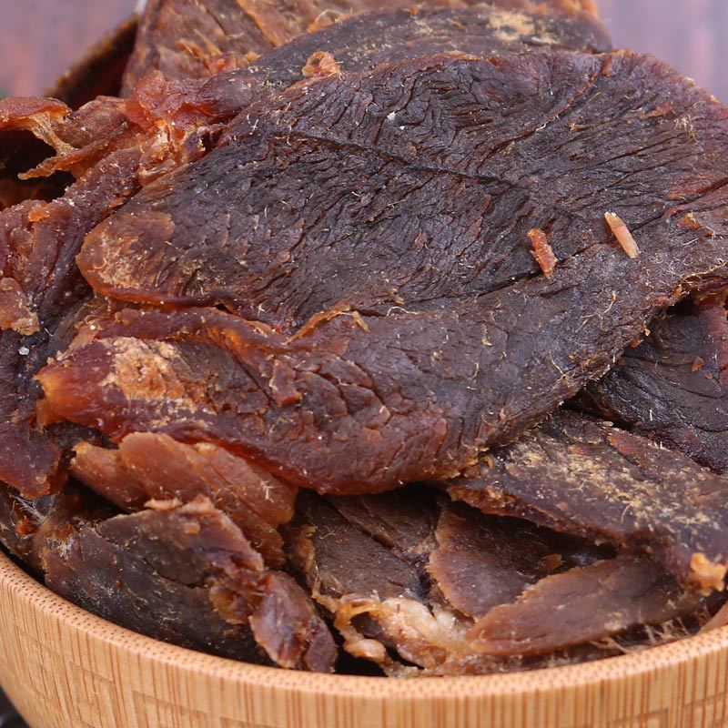 牛肉干牛腱子温州湖岭产500g袋装五香散装手撕大片台州色零食牛肉