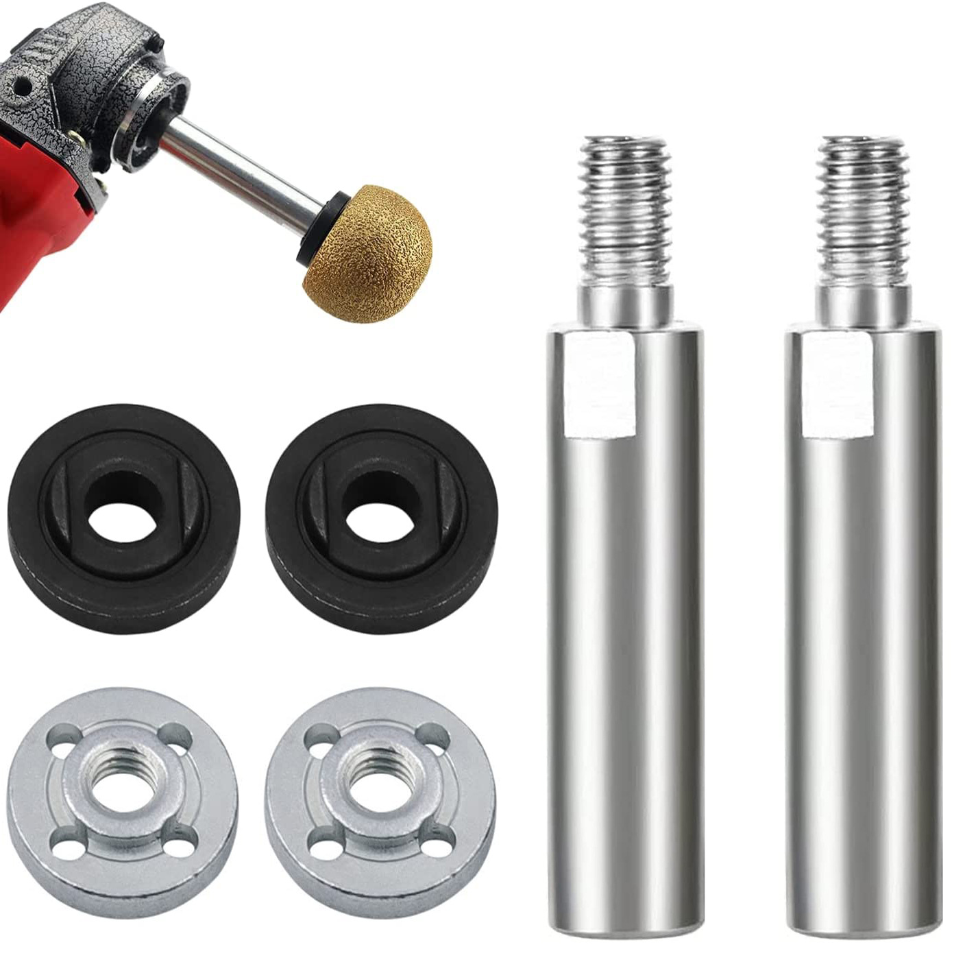 100型角磨机接杆延长杆m10抛光机加长杆电动工具配件抛光打磨工具