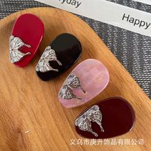 2025新款自然复刻夜色金蝶捏夹刘海边夹盘发碎发侧夹高档发饰头饰