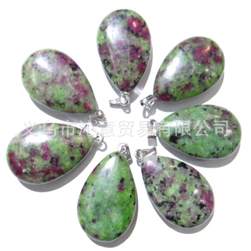 Cross-Border AliExpress Hot Sale Natural Crystal Agate Gemstone Flat Crystal Pendant Necklace Earrings Ornament Accessories