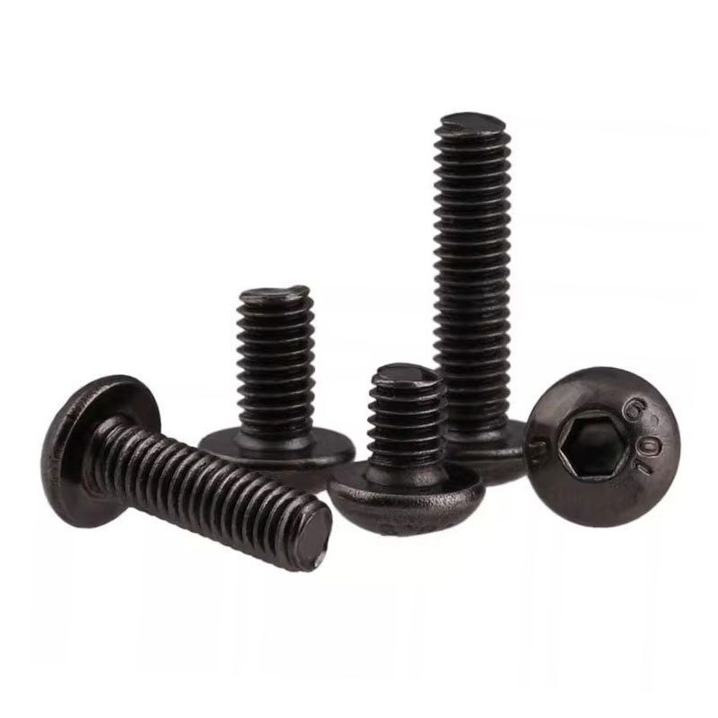 10.9 Grade High Strength Black Nickel Plated round Head Hexagon Screw Hexagon Socket Pan Bolt ..