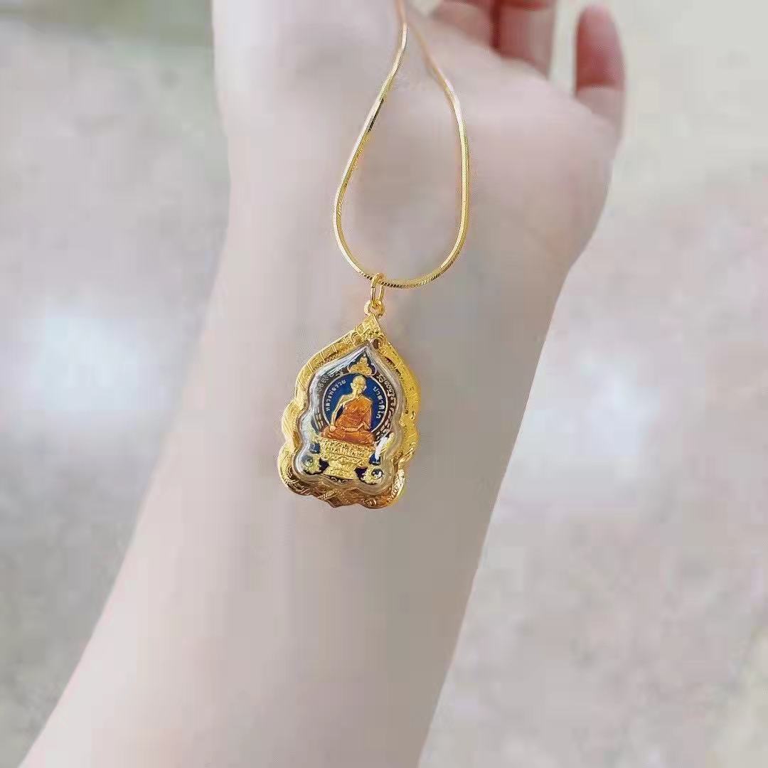 泰国佛牌 龙婆瑞 2561 十亿迷你自身像 纯金外壳