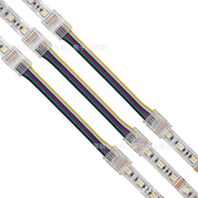 6Pin 12mm RGBCCT LED 连接器5050灯条免焊水晶卡扣灯带对接