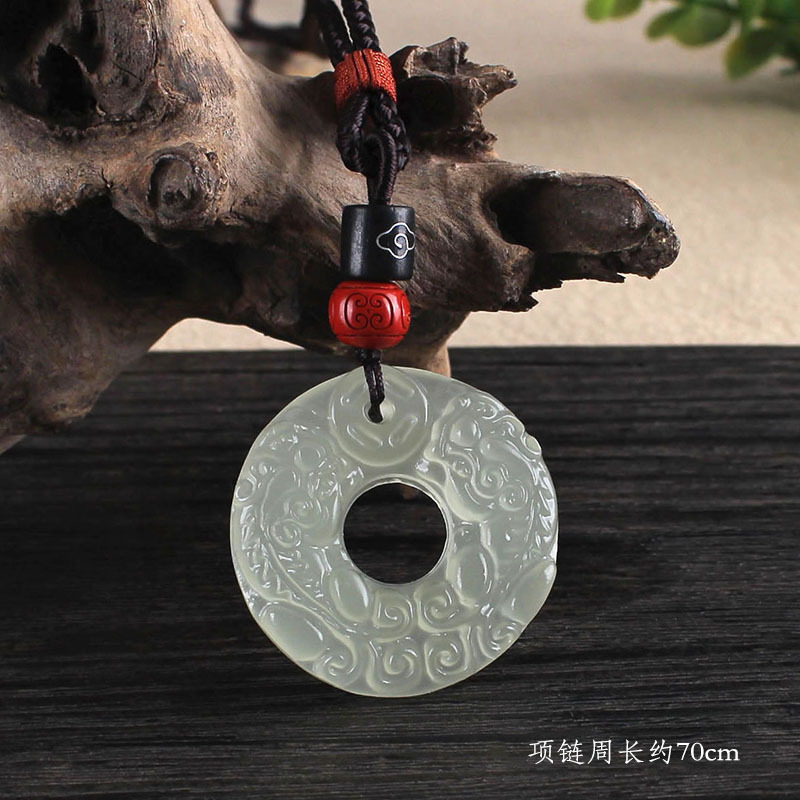 Vintage Afghan Jade Pi Xiu Pendant Necklace High-End Long Sweater Chain All-Match Elegant Men and Women Accessories