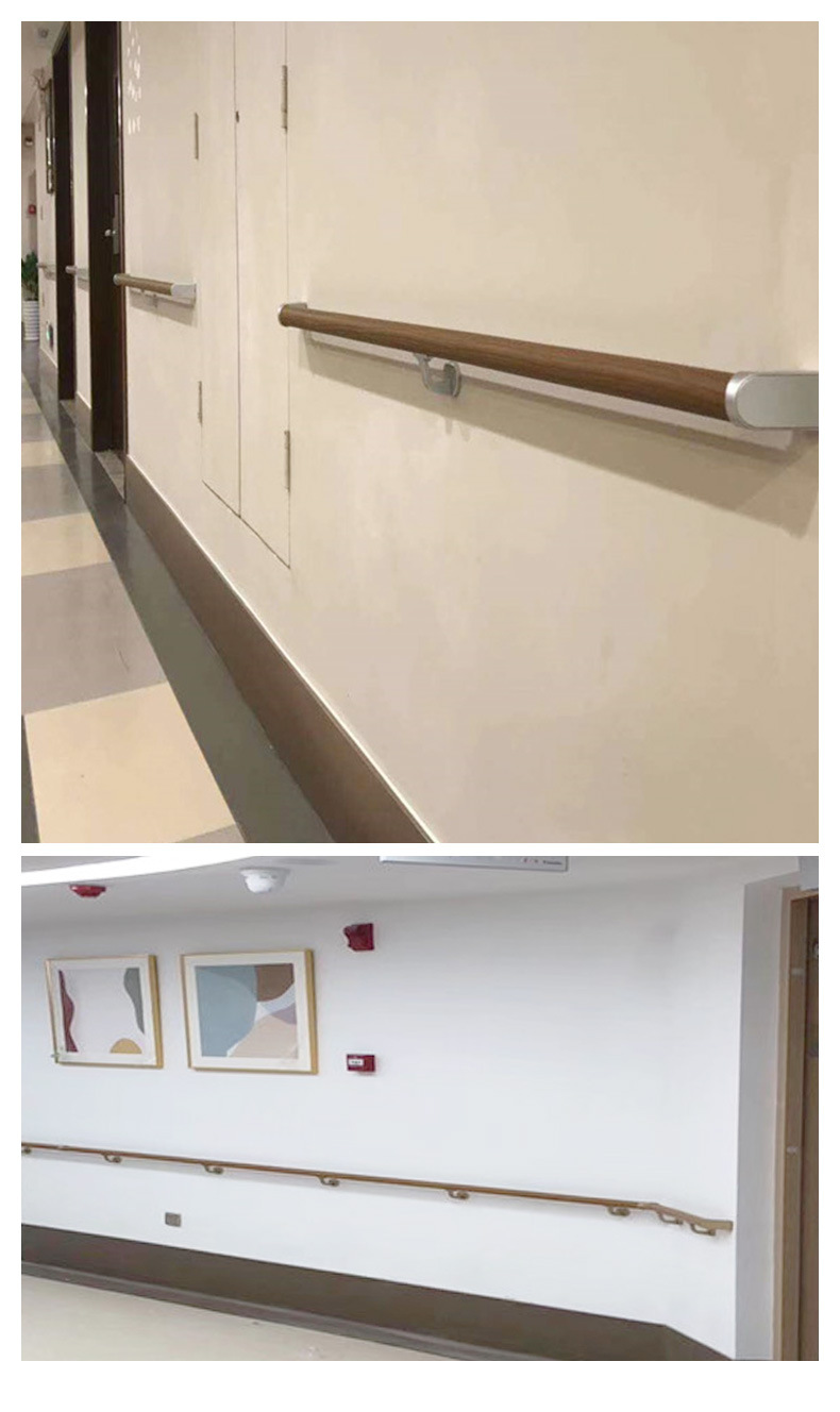 无障碍扶手医院养老院助老残疾人安全扶手走廊过道墙面实木扶手