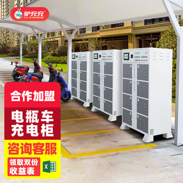 电动车电池8路充电柜电瓶车共享充电柜外卖充电柜智能充电桩8bc-1