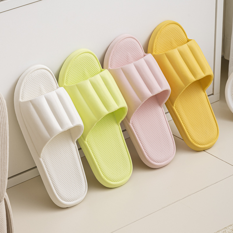 Qida Shun New 2024 Summer Slippers Men and Women Indoor Home Household Slippers Couple Wear-Resistant Bathroom Slippers