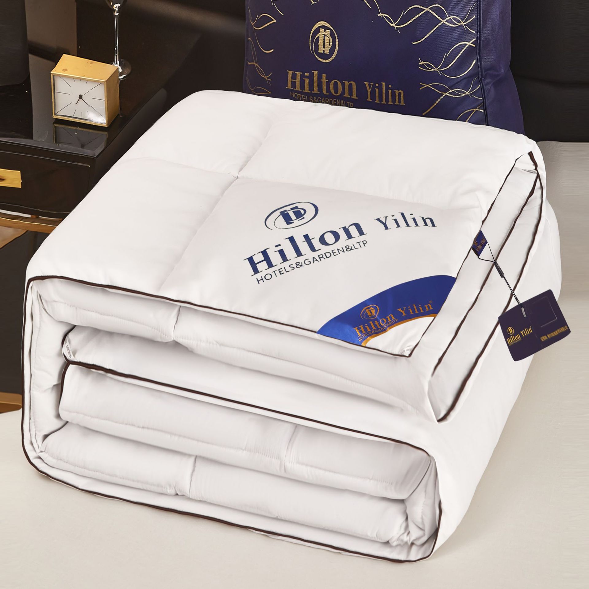 Hilton Hotel Duvet 95 White Goose down Quilt Spring and Autumn Quilt Air Conditioning Summer Cool Quilt Single Double Thickened Winter Quilt