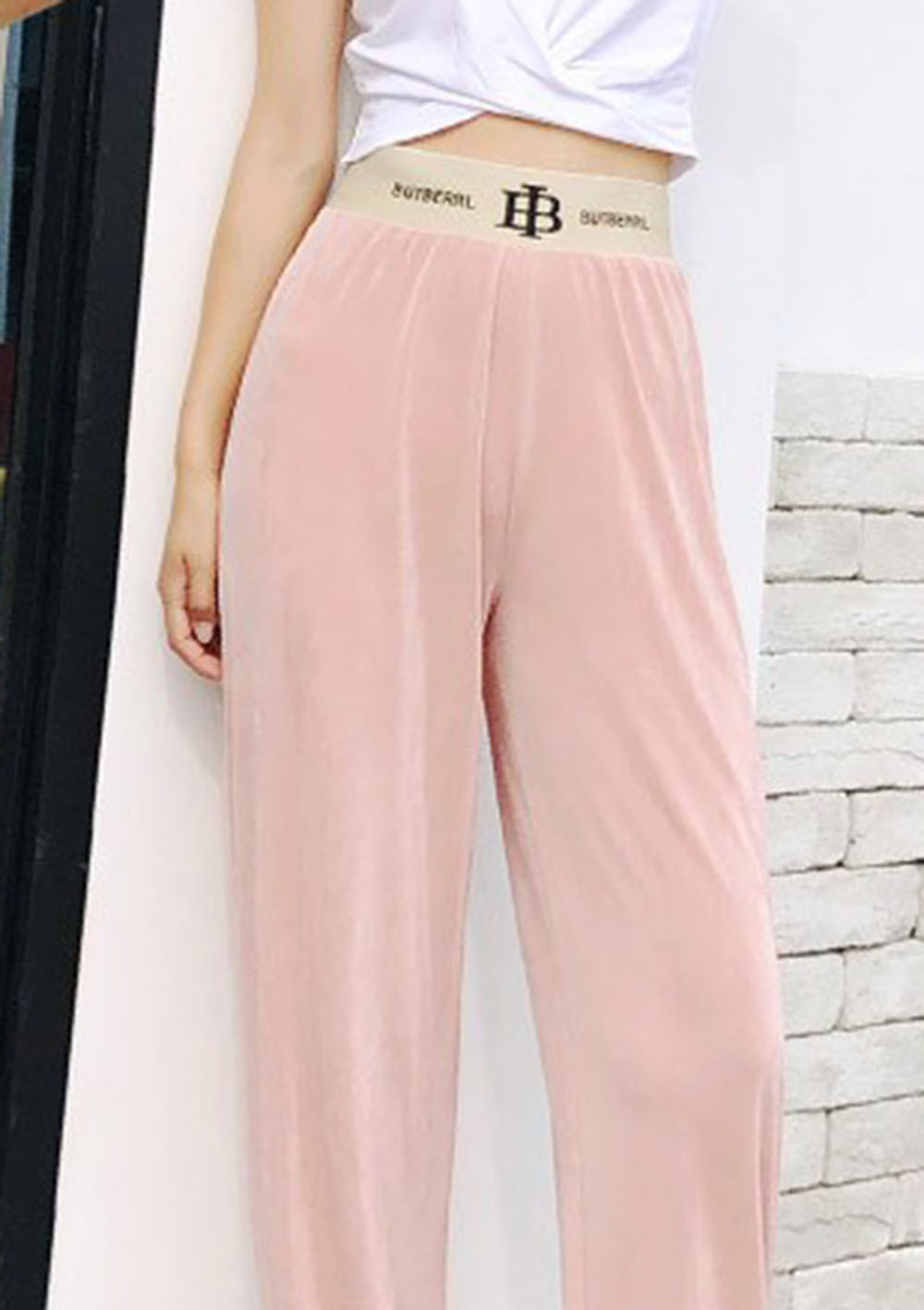 Summer New Natural Silk Shake Pants Women's Loose Drooping Wide Leg Pants Thin Casual Pants Drawstring