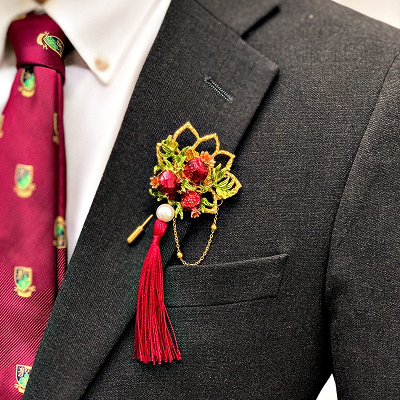 欧式婚礼新郎新娘结婚胸花男女伴郎伴娘婚礼大气珍珠胸针