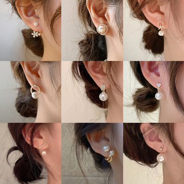 巴洛克珍珠耳环高级感耳饰925银针个性设计耳钉复古气质百搭耳饰
