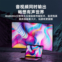 DP转HDMI线转接头转换器显示器电脑连接线接口转高清分屏器4K60Hz