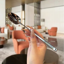 不锈钢尖头冰勺咖啡厅餐厅长柄咖啡勺家用加长高颜值勺子搅拌勺