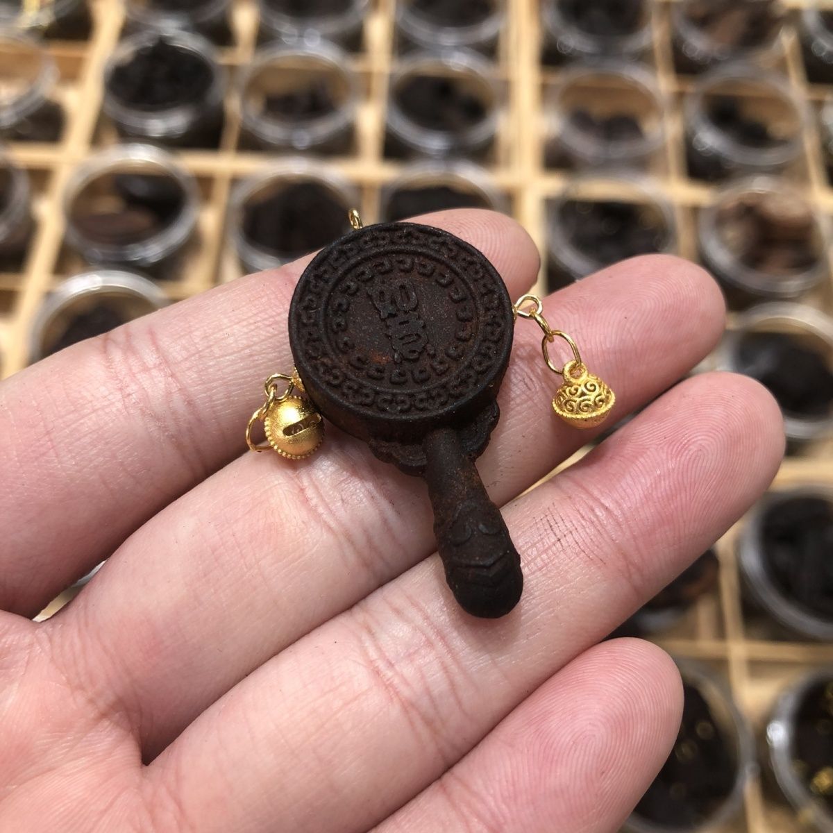 精品小叶降真香木作精雕刻吉祥如意捶木雕挂件脖挂链子文玩礼品