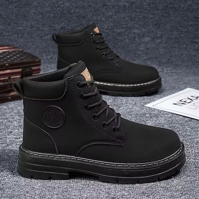 Autumn New Breathable High-Top Dr. Martens Boots Men's British Style Vintage Work Shoes Boots Platform Ankle Boots Casual Shoes