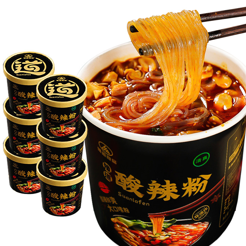 豫道酸辣粉黑金版6桶整箱装红薯酸辣粉丝米线速食泡面方便面-阿里巴巴