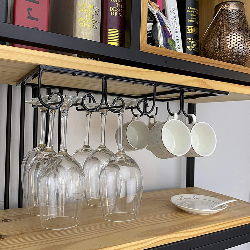 红酒杯架马克杯架悬挂酒柜倒挂咖啡杯架子橱柜酒架摆件创意杯架