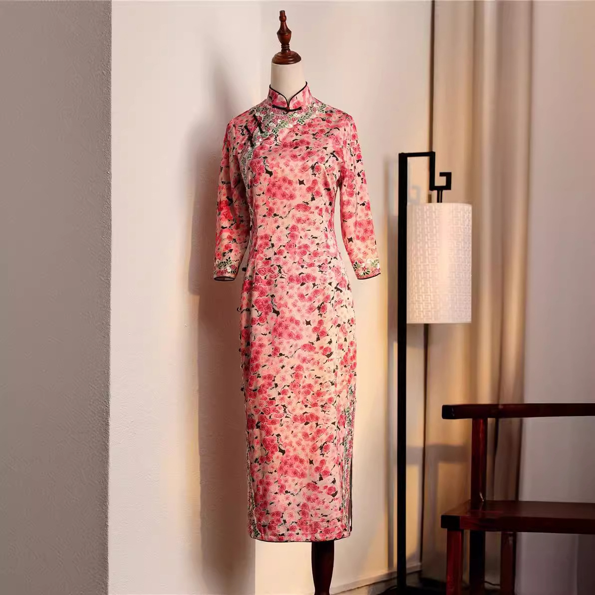 现货复古显白改良版新中式国风旗袍连衣裙优雅气质春2024夏季新款
