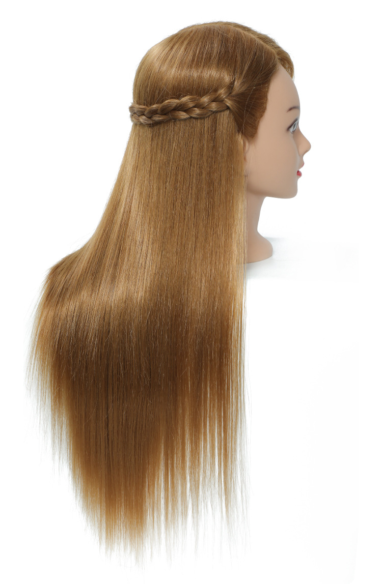 假发头模真人发公仔头美发模特头假人头模型练习卷发编发盘发造型