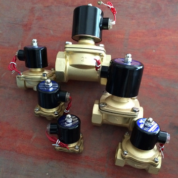 博普水用电磁阀220v常闭开关黄铜流量截止电磁阀