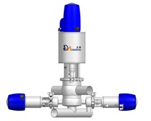 DMAP无菌双座防混阀十字阀防混阀无菌罐阀门 双球形锻造阀体