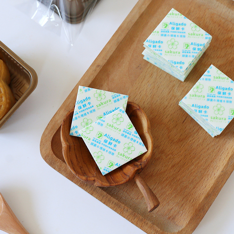 保鲜片烘焙面包包装袋剂脱氧剂小包防潮干燥剂新款中秋迷你月饼手提木