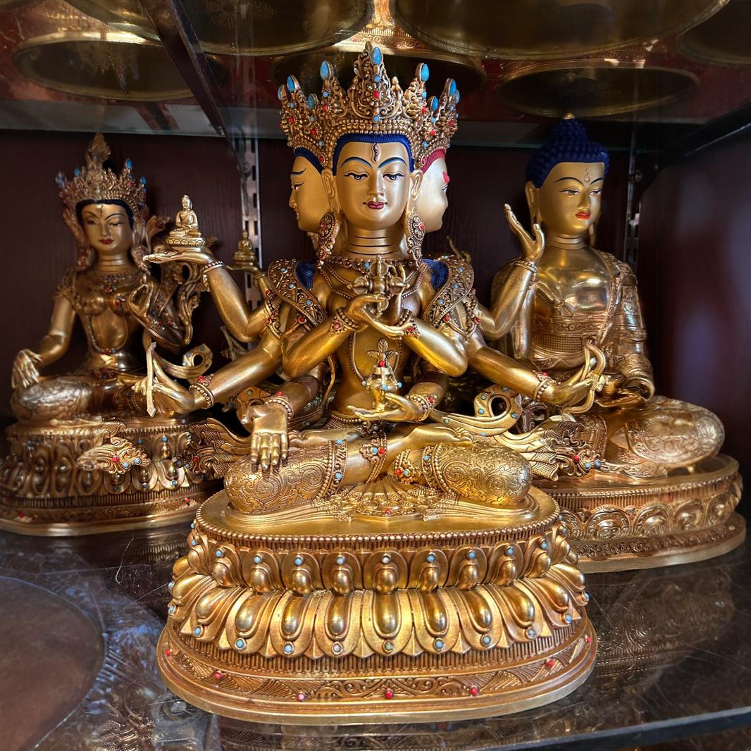 23cm台湾黄铜鎏金尊胜佛母佛像全铜无量寿佛铜像铜佛像批发-阿里巴巴