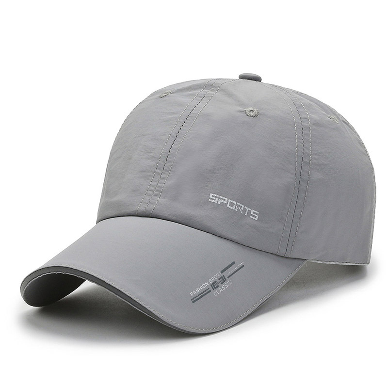 Spring and Summer New Sun Hat Fashion Sports Breathable Peaked Cap Outdoor Travel Baseball Cap Reflective Stripe Quick-Drying Cap