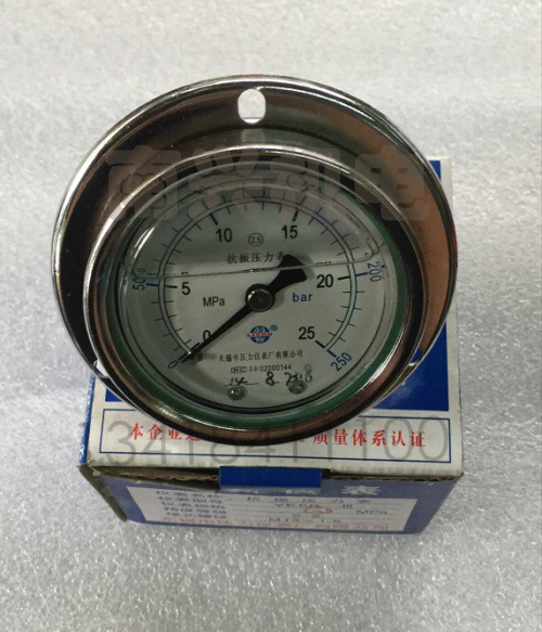 抗震液压油表yk60iii型无锡市利友压力表厂(轴向带边)0.1-60mpa