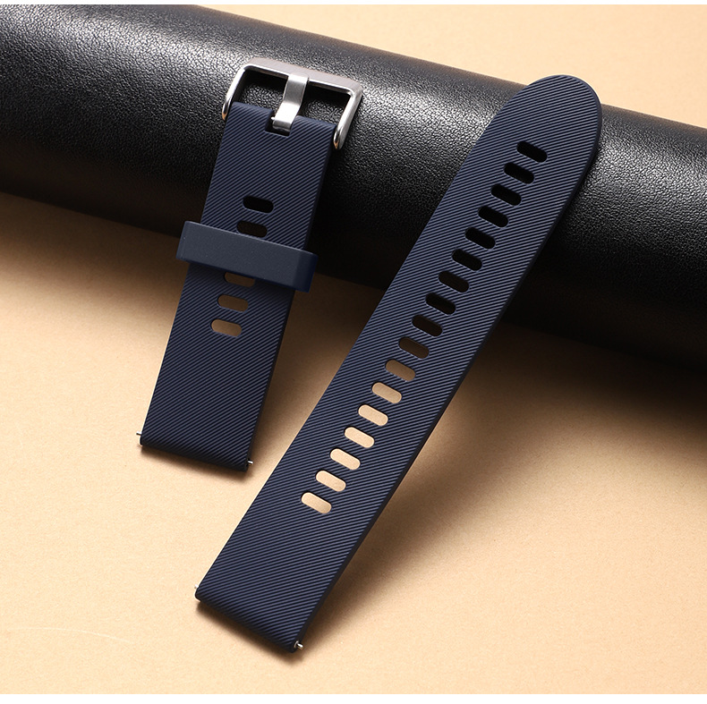 现货适用于小米手表color运动版带纹表带通用快拆22mm硅胶tpu表带