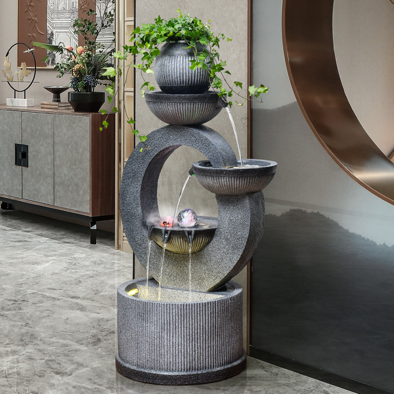 流水喷泉风水池