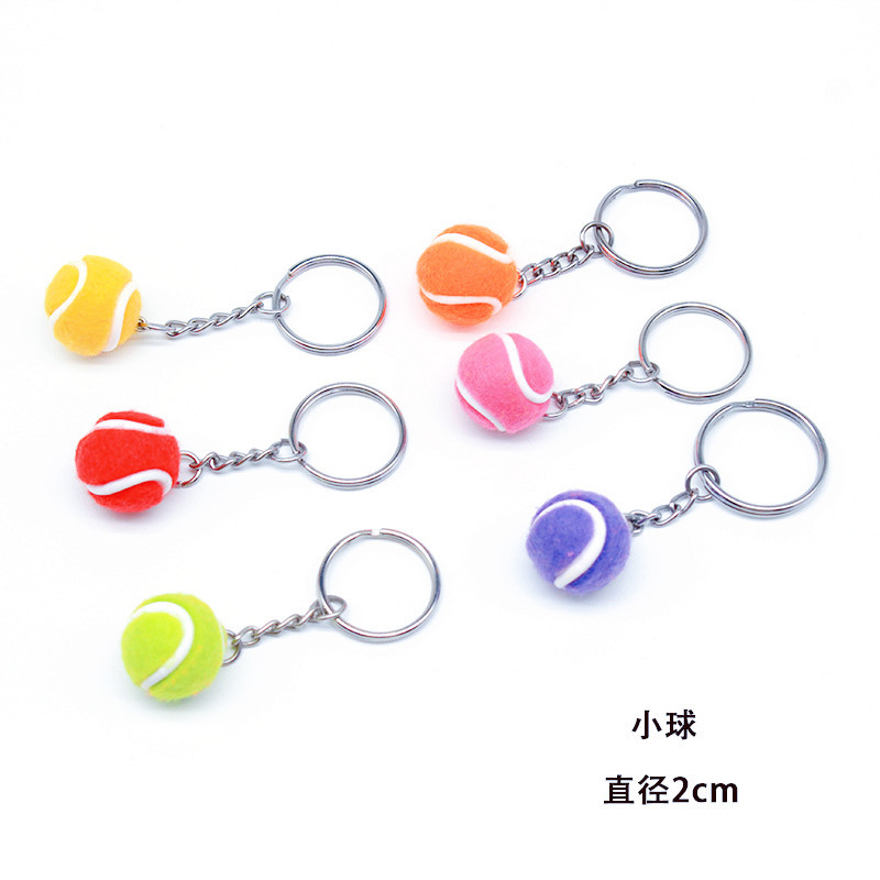 2cm Tennis Key Chain Pendant Leisure Tennis Key Ring Gift Fashion Tennis Key Ring Accessories Crafts