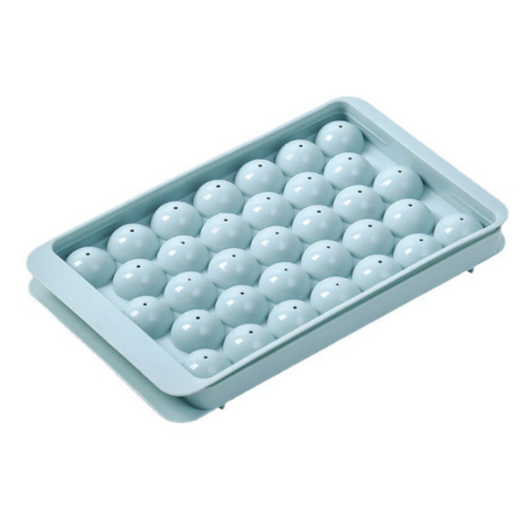 33 Grid Pp Ice Hockey Mould Ice Tray round Ice Hockey Mould Household with Lid Ice Box Ice Candy Artifact
