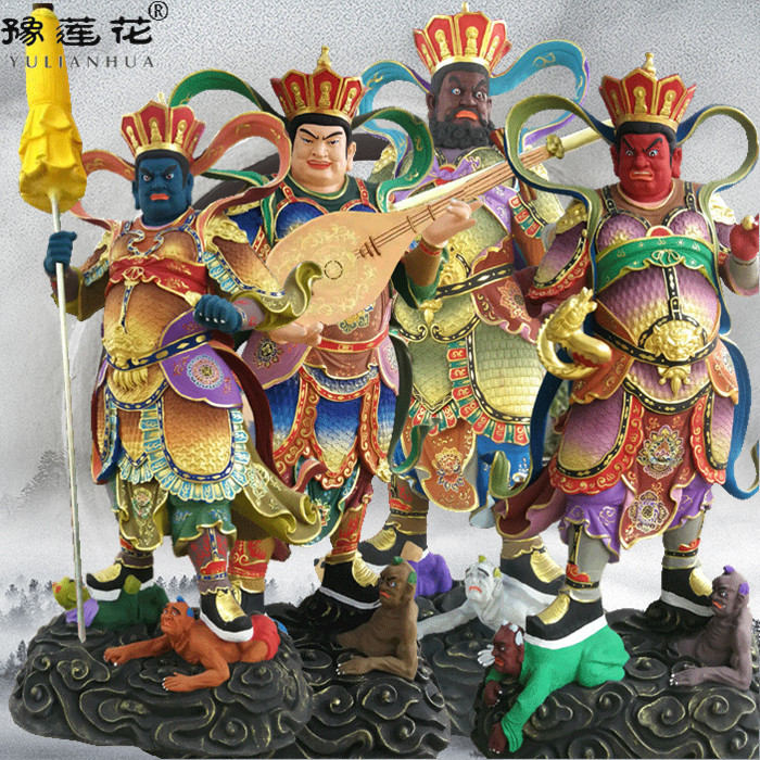 四大天王佛像寺院摆放位置山门护法东南西北风调雨顺四大金刚神像