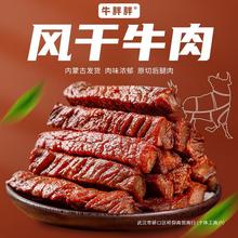 牛胖胖风干牛肉干内蒙古特产风干手撕牛肉干孜然香辣零食250克起