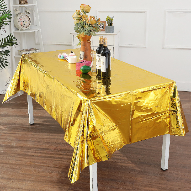 亚马逊派对桌布跨境防水镭射桌布派对用品装饰桌布防水防油桌布